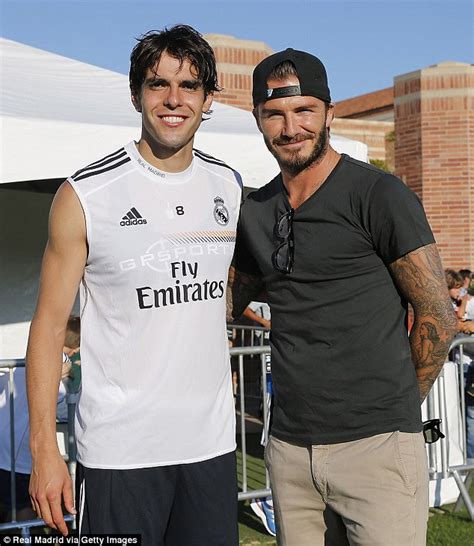 david beckham poses with cristiano ronaldo at real madrid training camp in los angeles daily