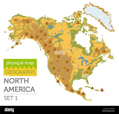 North America Physical Map Elements Build Your Own Geography Info