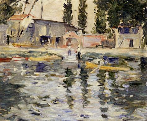 The Seine At Bougival 1884 Berthe Morisot