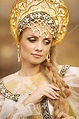 Beautiful Russian princess from a fairy tale — Stock Photo ...