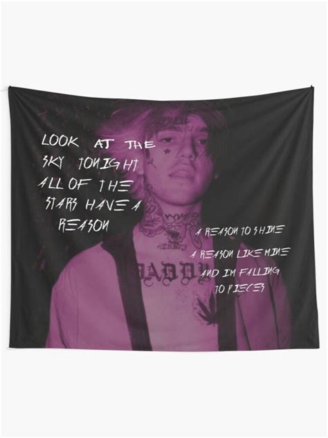 Lil Peep Star Shopping Lyrics Signed Photo Tapestry Lil Peep Etsy