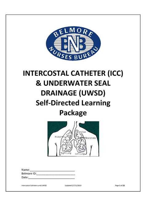 Intercostal Catheter Care4 Intercostal Catheter Icc And Underwater