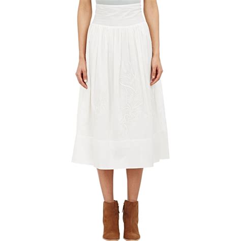 Lyst The Great Womens Opera Tea Length Skirt In White