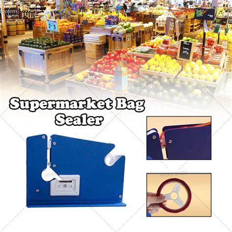 K Bag Neck Sealer Supermarket Store Metal Tape Dispenser Bag Packaging