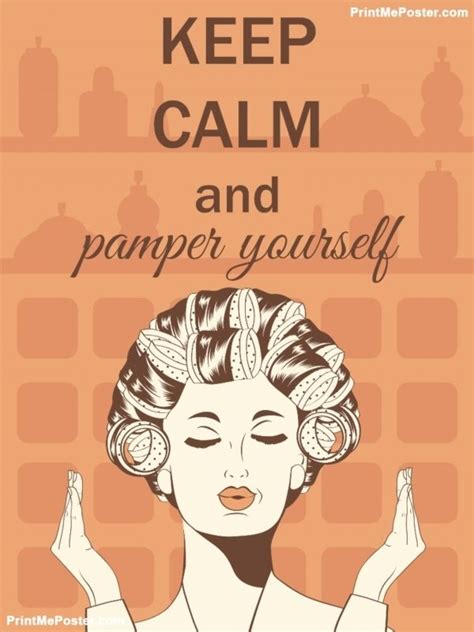 Beautiful Illustration With Messagekeep Calm And Pamper Yourself