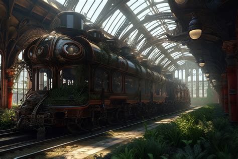 Last Train To Nowhere Abandoned Steampunk Train By Arcstormdesigns On