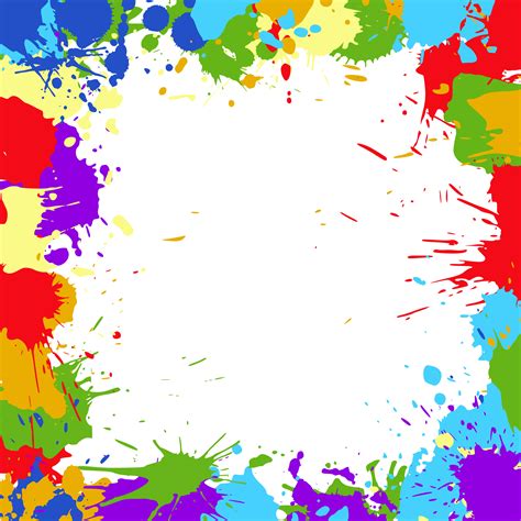 Colorful Splash Border Png Png All Png All