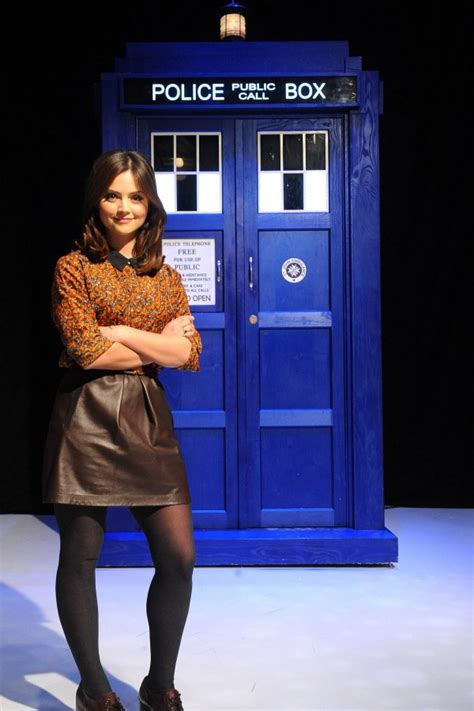 Jenna Louise Coleman Doctor Who Xmas Leather Celebrities