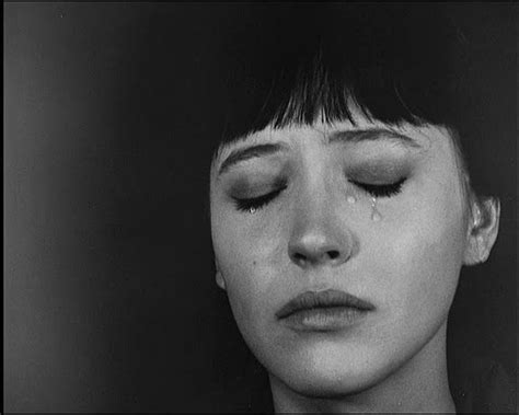 sadness anna karina crying crying eyes french new wave black and white girl jean luc