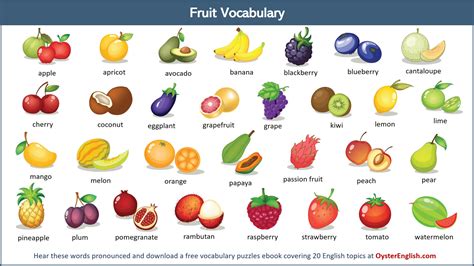 Enjoying fruits and vegetables is a great way to improve your. Learn English Fruit Vocabulary
