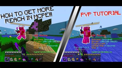 How To Get More Reach In Mcpe Pvp Tutorial Youtube