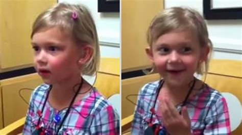 Deaf 4 Yr Old Hears Her Voice For The First Time The Moment Will Melt