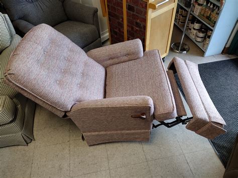 Reupholstered Pink Small Scale Recliner