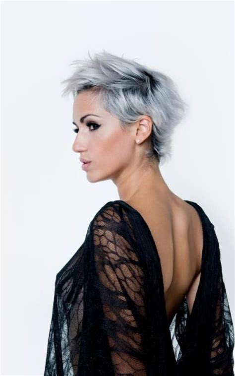 Love the longer pieces with side and nape undercut. Gorgeous Short Grey Hairstyle Ideas for 2016 | 2019 ...