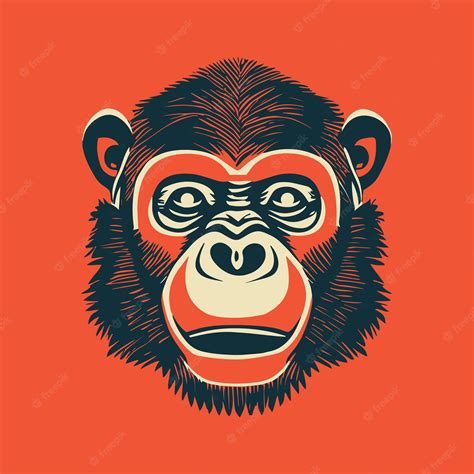 Premium Vector Monkey Head Logo Vector Illustration
