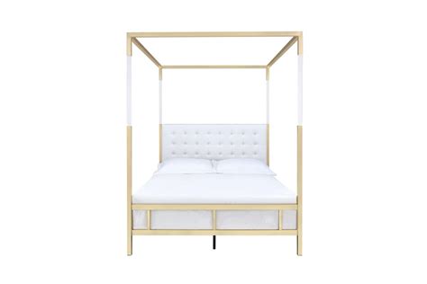 21 posts related to white queen canopy bed. Raegan Queen Canopy Bed in White & Gold by ACME at Gardner ...