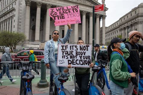 Protester Holding Pro Choice Signs In New York Editorial Stock Photo