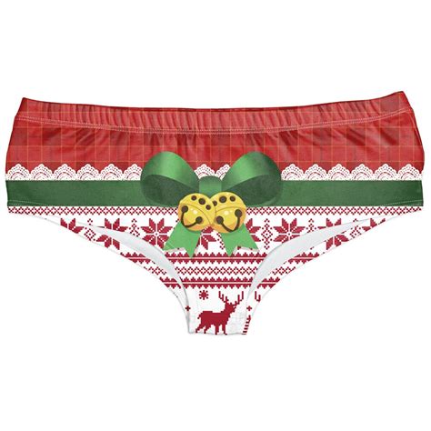 Fashion Women Panty Various Christmas Tree And Presents 3d Printed Sexy