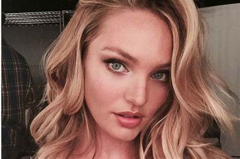 Victorias Secret Model Candice Swanepoel Strips Down To Teeny Thong