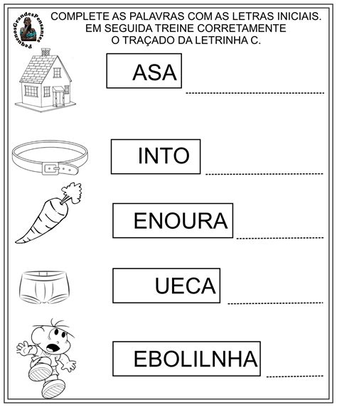 Adjetivo Com A Letra C