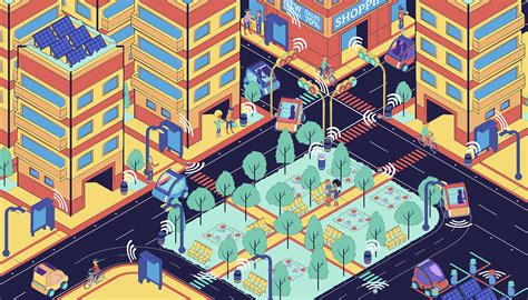 A2a Smart City Editorial Illustration On Behance Editorial