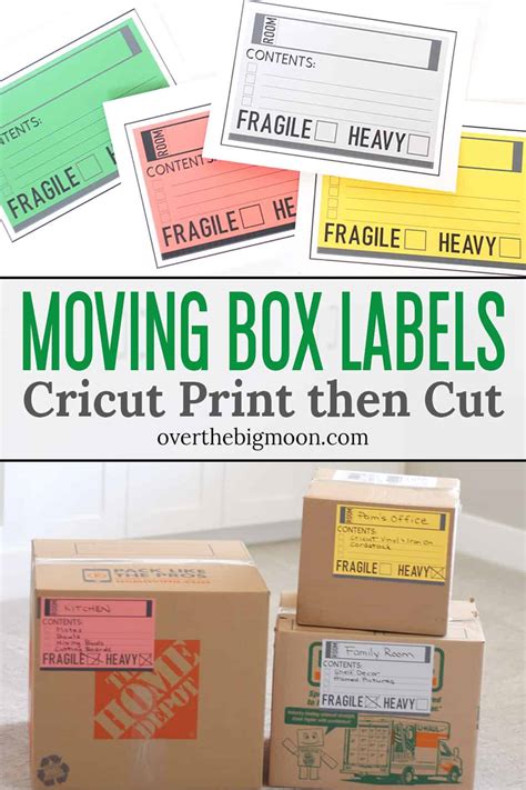 Moving Box Labels Cricut Print Then Cut Over The Big Moon