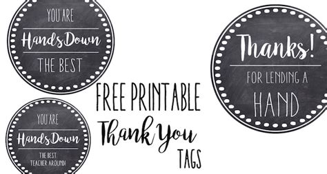 Thank You And Teacher Appreciation Tags Free Printable