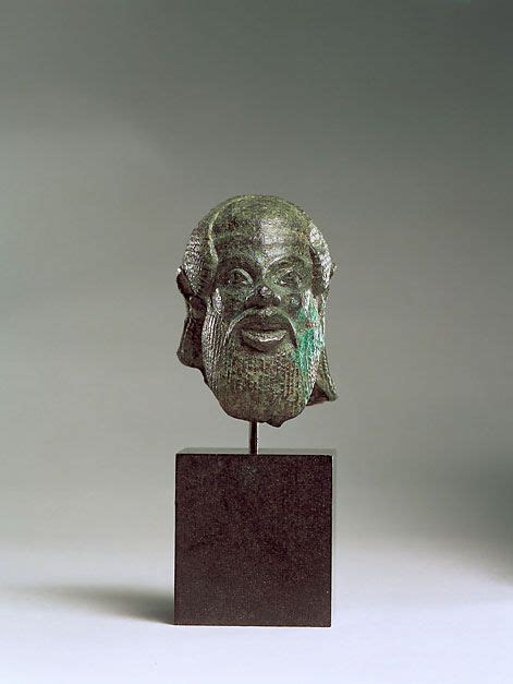 Head Of Silenos Bronze H 36 Cm Allegedly From Selinunte Greek Work