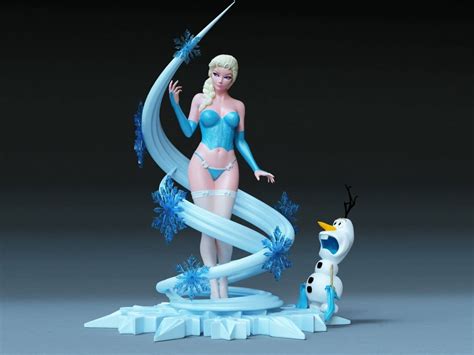 Sexy Nsfw Elsa Fan Art 3d Printed Figurine Etsy