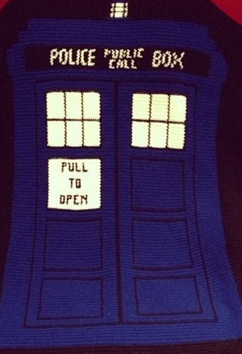 Doctor Who Tardis Fantastic Crochet Blanket Etsy