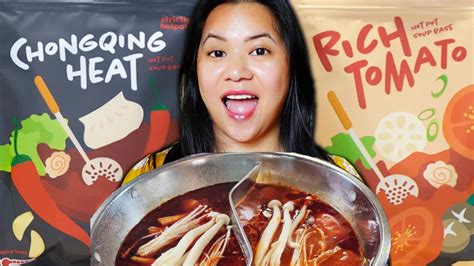 Chinese Hot Pot Mukbang Mike Chens Hot Pot Soup Bases Youtube