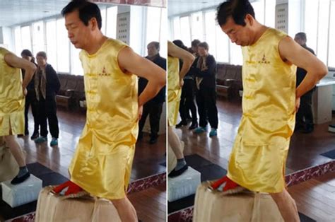 Kung Fu Master Zhao Zhenhua With His Testicles Daily Star