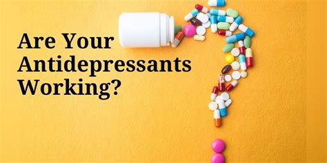 how do you know if your antidepressants are working