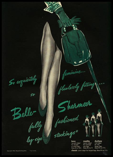 Vintage Pin Up Advert Of Stockings And Lingerie Photos
