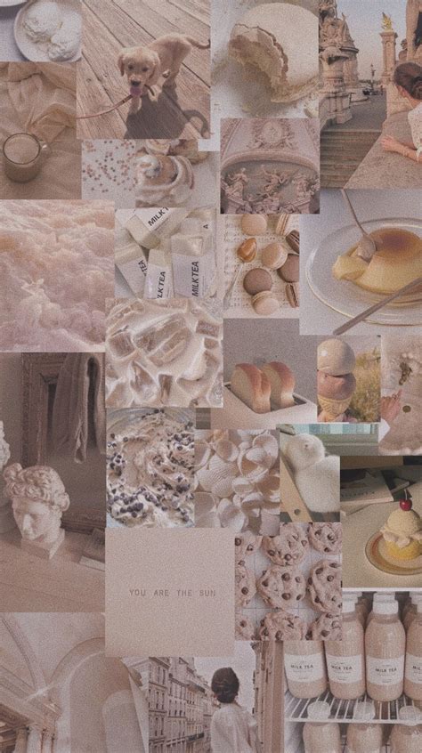 Cream Beige Aesthetic Wall Collage Kit Digital Download 60 Aesthetic