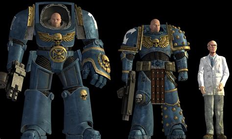 Real Size Comparison Of A Space Marine Does Terminator Armour Fit
