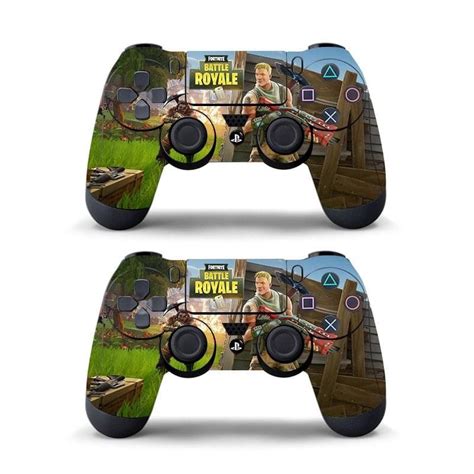 2 Pcs Fortnite Sticker For Sony Playstation 4 Ps4 Game Controller Skin