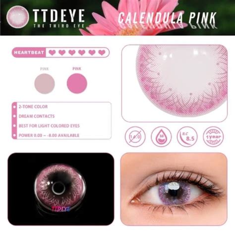 Ttdeye Calendula Pink Colored Contact Lenses Colored Contacts Contact Lenses Colored