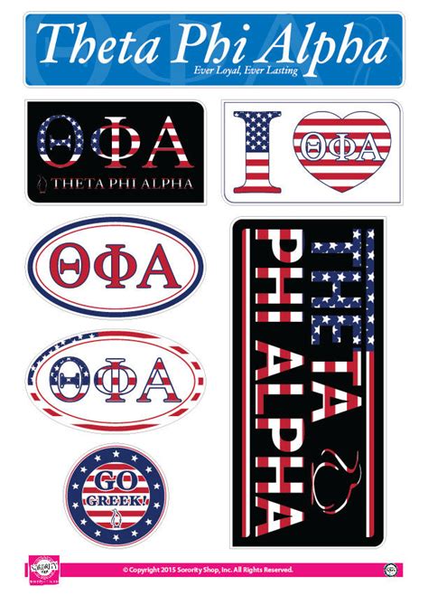 Theta Phi Alpha American Stickers Sororityshop