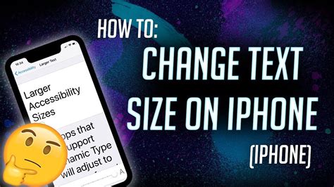 How To Change Text Size Iphone Ios Youtube