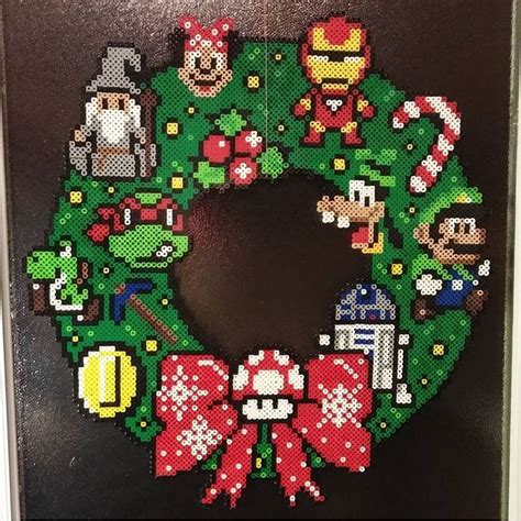 Gaming Christmas Wreath Perler Beads By Jfkeeling Perler Patterns