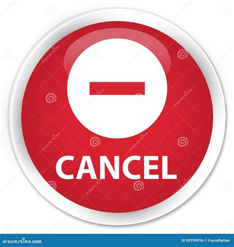 Cancel Premium Red Round Button Stock Illustration Illustration Of