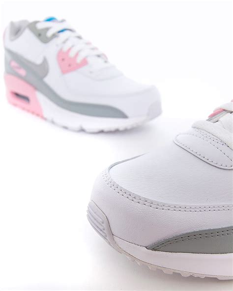 Nike Air Max 90 Leather Gs Cd6864 004 Gray Sneakers Shoes