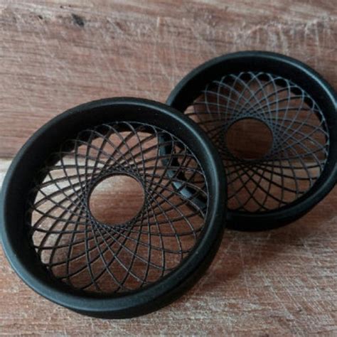 a pair of organic pattern ear tunnels unique lightweight etsy