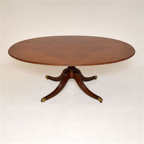 Antique Inlaid Mahogany Oval Dining Table 4826 La411324