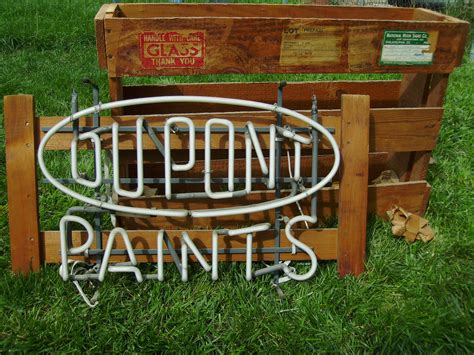 Dupont Paints Neon Sign In Original Packing Crate 2nd Owner