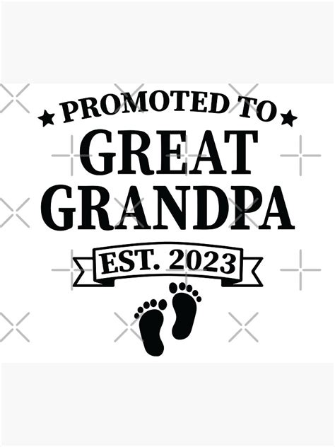 Promoted To Great Grandpa Est Poster For Sale By Lordbener