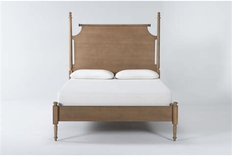 Magnolia Home Anders Weathered Brown Queen Poster Bed By Joanna Gaines