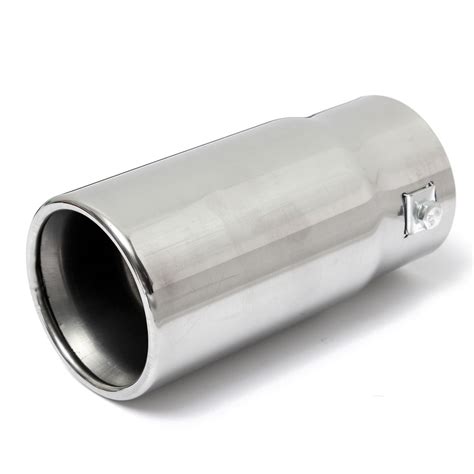 Round Universal Fits Car Stainless Steel Exhaust Tail Pipe Tip Muffler