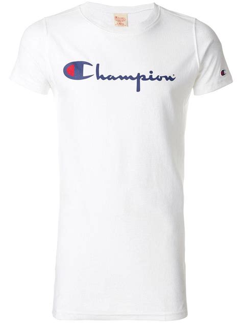 Champion Cotton Classic Logo T Shirt In White For Men Lyst